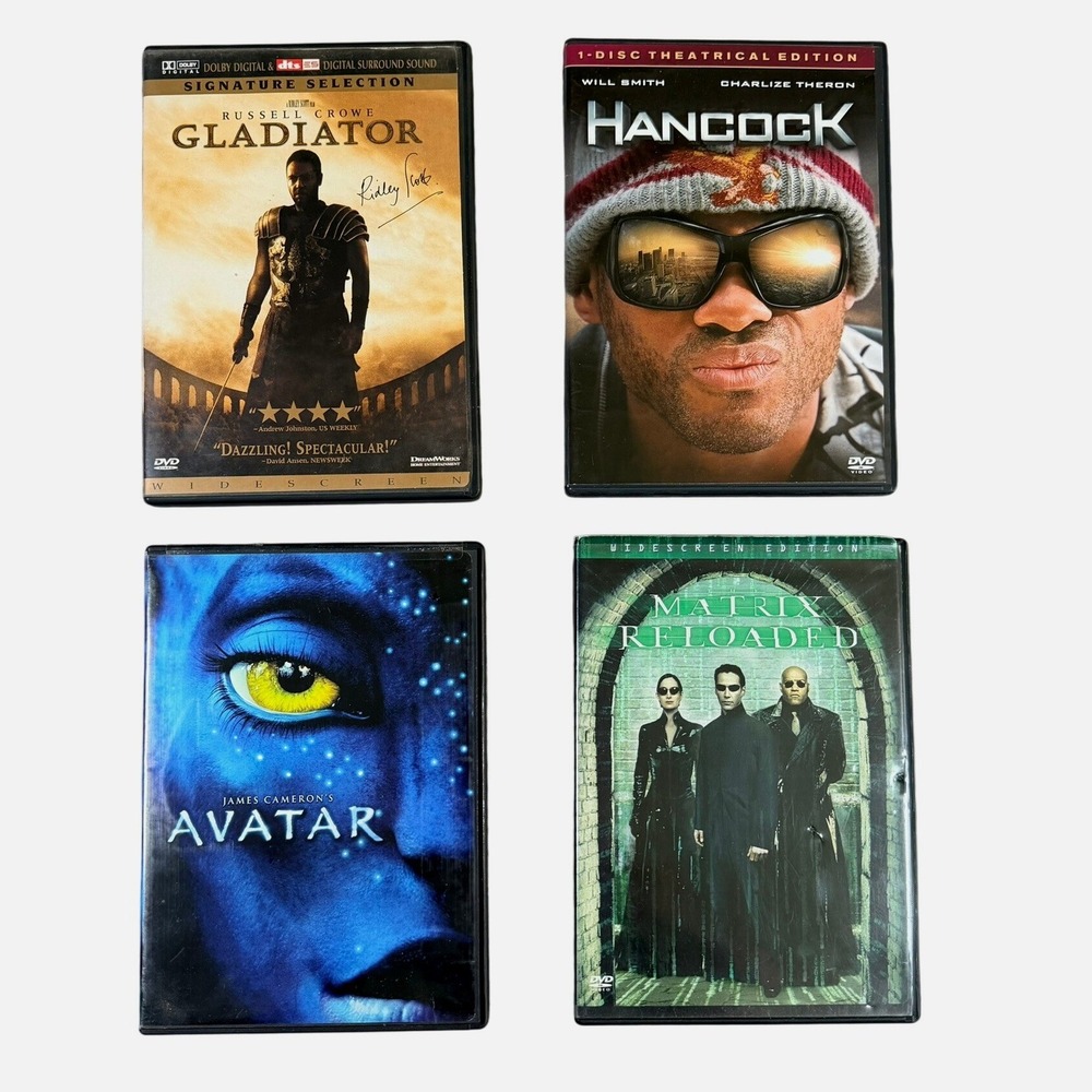 Mixed Lot Gladiator Hancock Avatar Matrix Reloaded DVD Bundle Action Sci-Fi